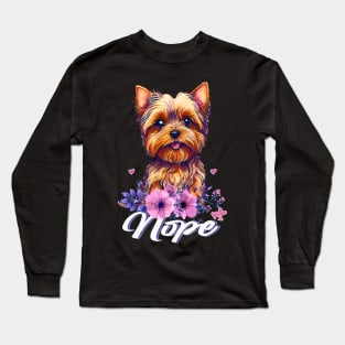 Yorkie Love Stylish Tee Celebrating the Charm of Yorkshire Terriers Long Sleeve T-Shirt